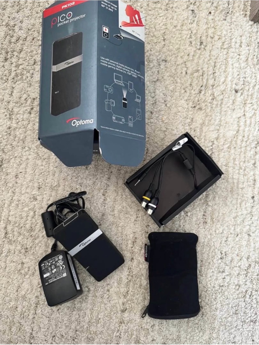Pico Pocket Projector PK102 – Black Portable Projector